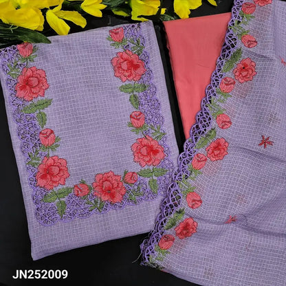 Lavender fancy kota silk cotton salwar material jn252009-Neidhal