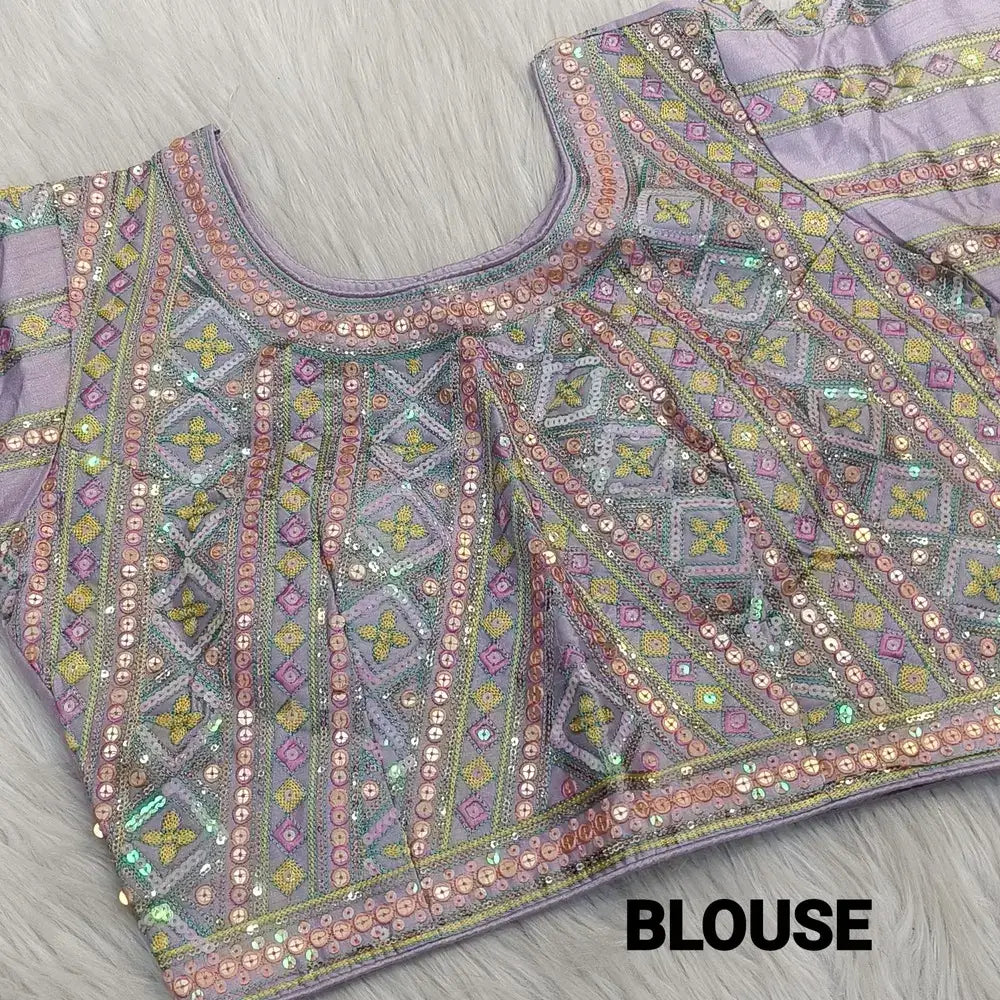 Lavender fancy organza designer saree ws1324-Neidhal