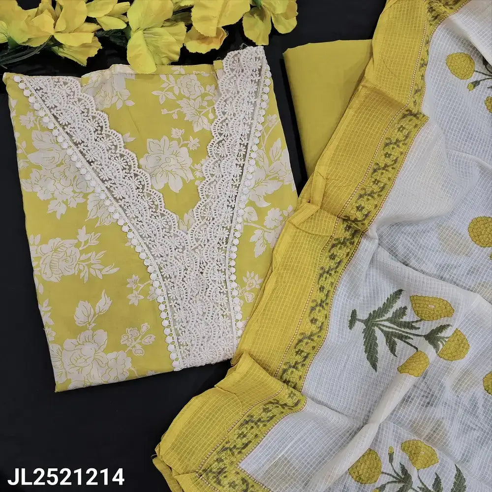 Lavender floral printed cotton semi stitched salwar material jl251215-Neidhal