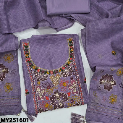 Lavender kota silk cotton salwar material my251601-Neidhal