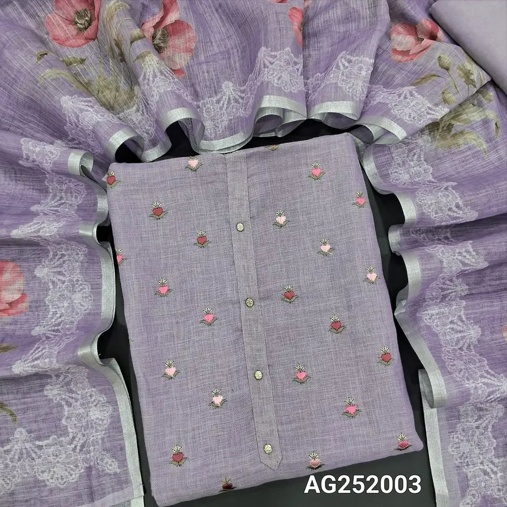 Lavender premium linen salwar material ag252003 Neidhal