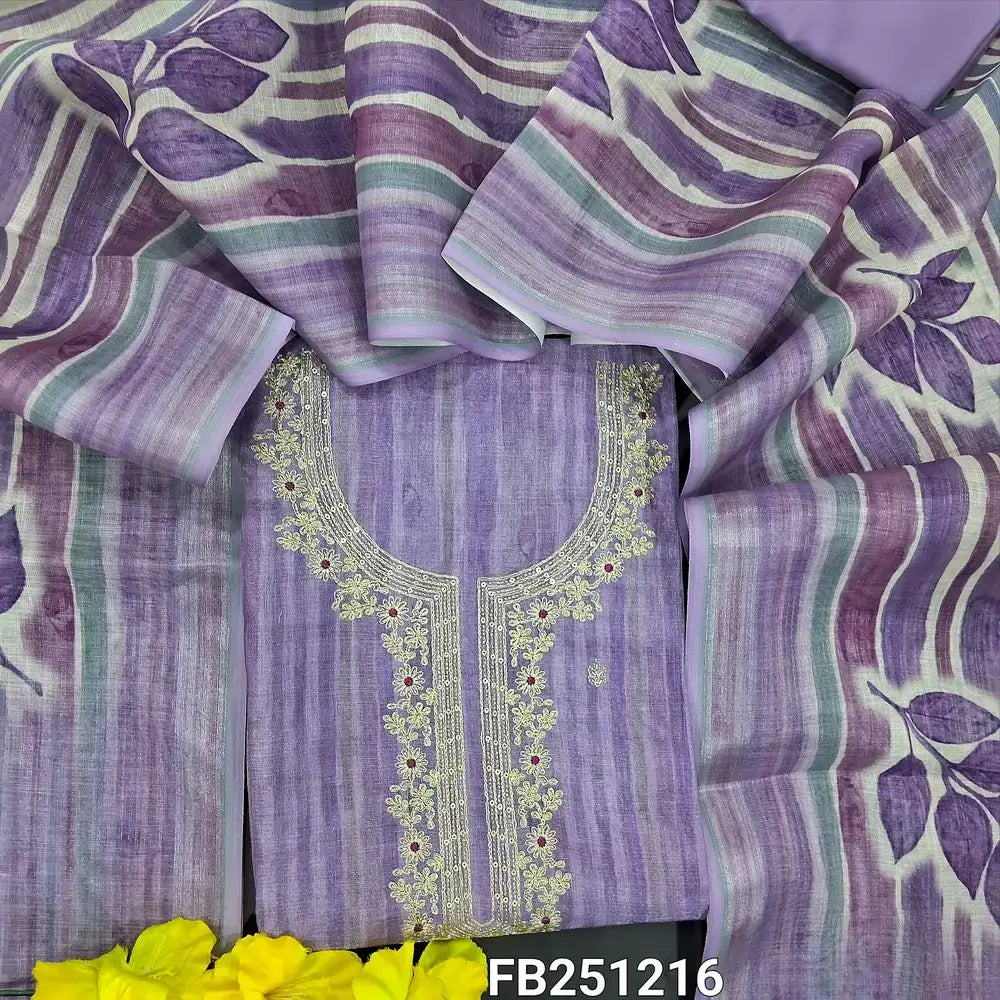 Lavender tissue linen salwar material fb251216-Neidhal
