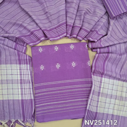 light purple handloom cotton unstitched salwar material nv251412-Neidhal