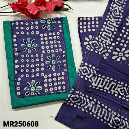 Light Turquoise Green Jakard Cotton Salwar - Batik Dyed Set | Neidhal