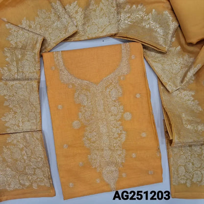 Mango yellow uppada silk salwar material ag251203-Neidhal