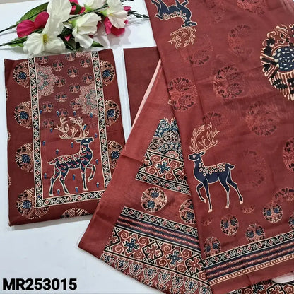 Maroon block printed soft cotton salwar material mr253015-Neidhal