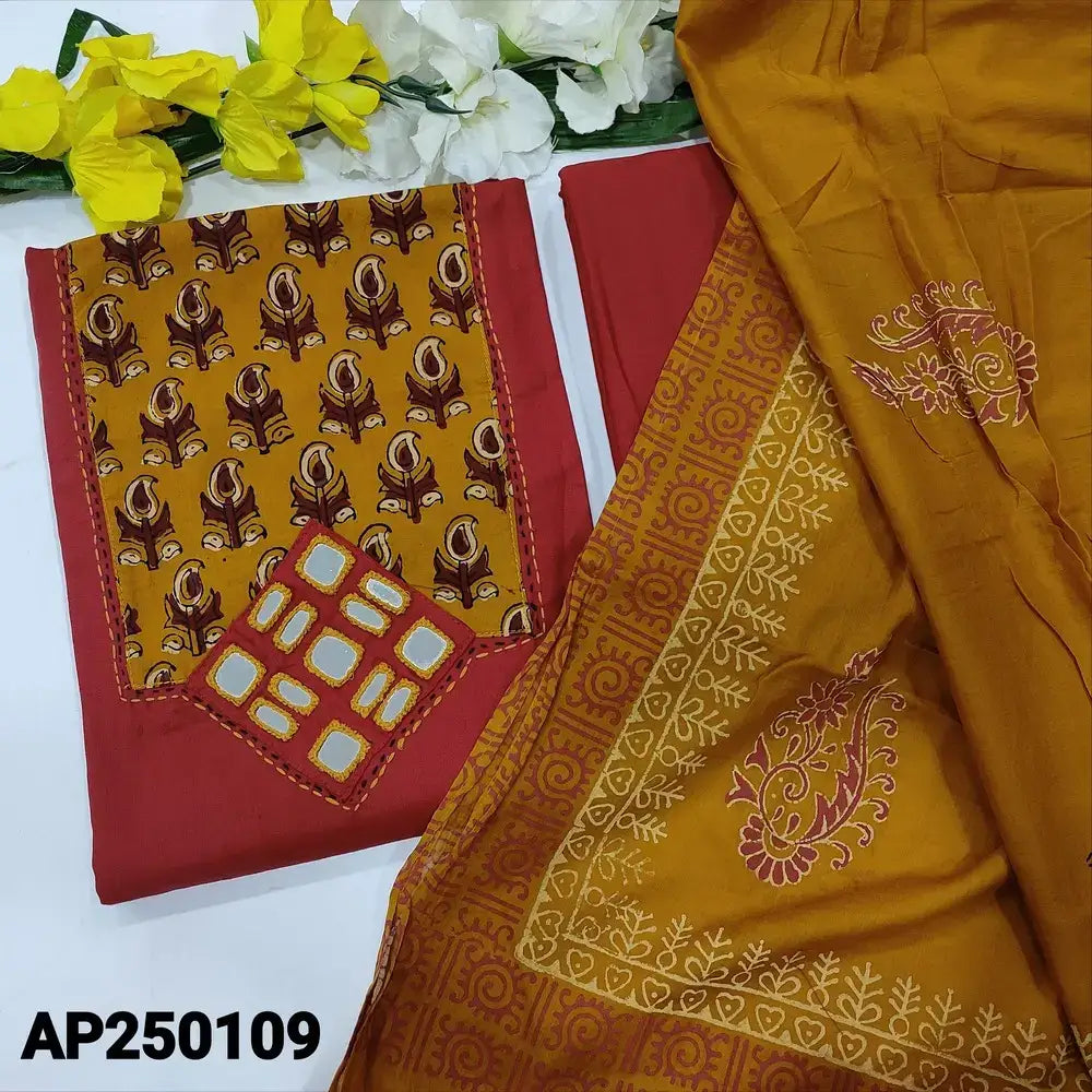 Maroon cotton salwar material ap250109-Neidhal