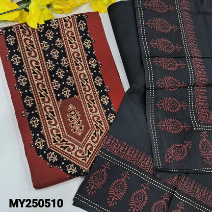 Maroon cotton salwar material my250510-Neidhal