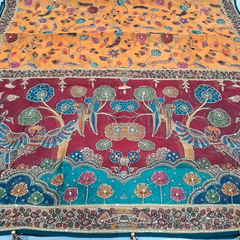 Maroon digital printed silk cotton salwar material my252201-Neidhal