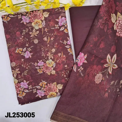 Maroon floral printed fancy kota silk cotton salwar material jl253005-Neidhal