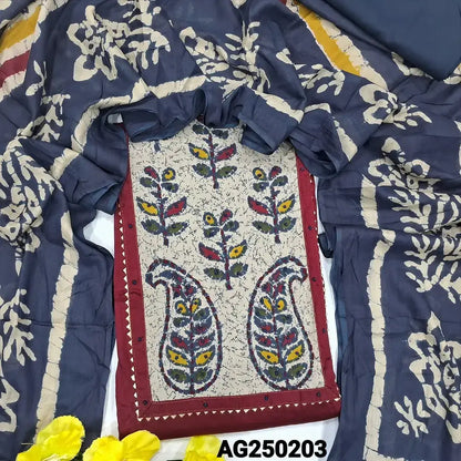 Maroon jam cotton salwar material ag250203-Neidhal