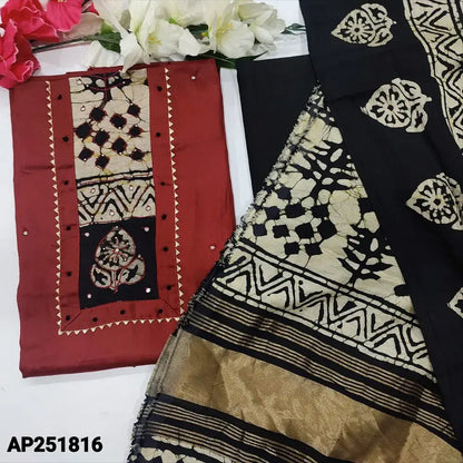 Maroon Jam Cotton Salwar Material For Women Ap251816 - Neidhal