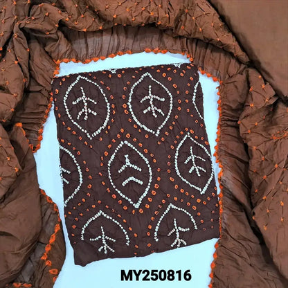 Maroon origninal bandhini cotton salwar material my250816-Neidhal