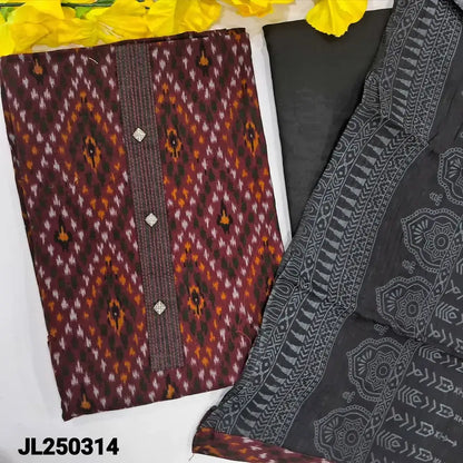 Maroon patola printed cotton salwar material jl250314-Neidhal