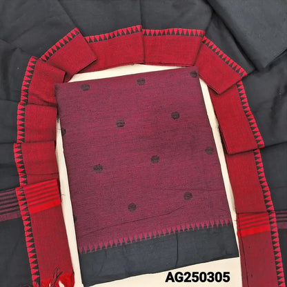 Maroon premium handloom cotton salwar material ag250305 Neidhal