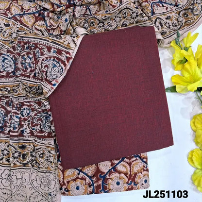 Maroon premium handloom cotton salwar material jl251103-Neidhal