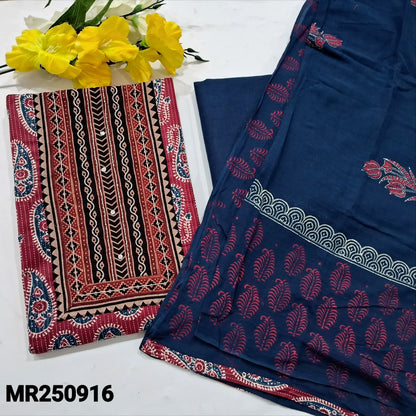 Maroon printed kantha cotton salwar material mr250916-Neidhal