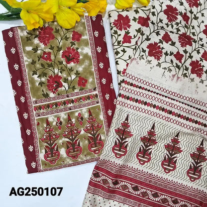 Maroon printed soft cotton salwar material ag250107-Neidhal