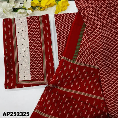 Maroon printed soft cotton salwar material ap252325-Neidhal