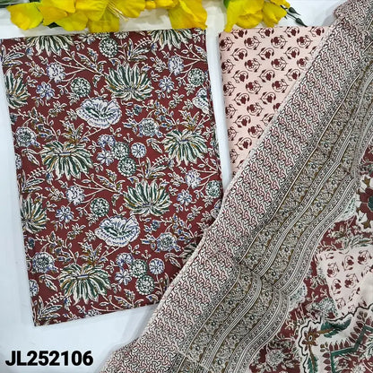 Maroon printed soft cotton salwar material jl252106-Neidhal