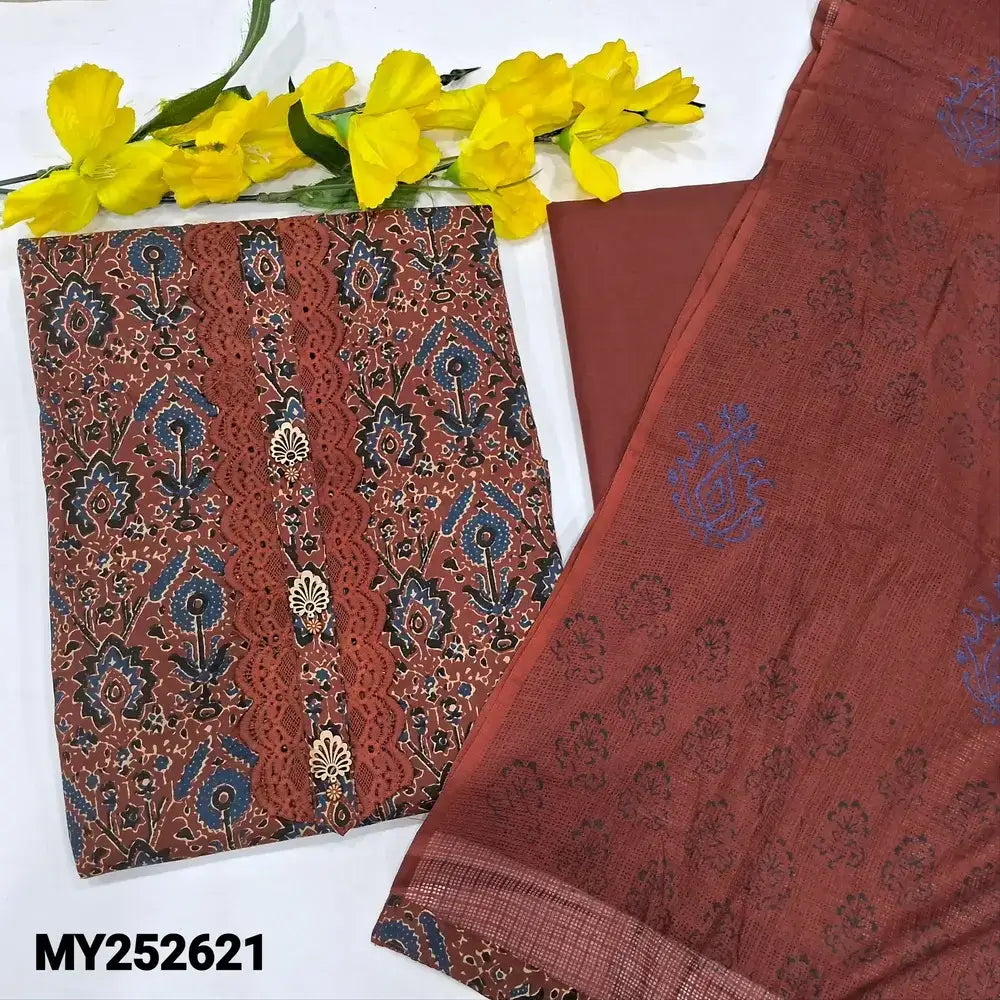 Maroon printed soft cotton salwar material my252621-Neidhal