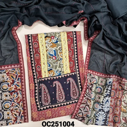 Maroon pure cotton salwar material OC251004-Neidhal