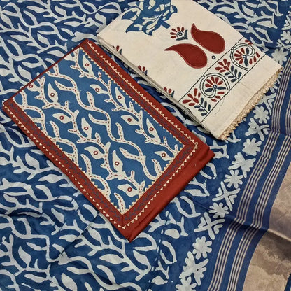 Maroon pure satin cotton salwar material jn250302-Neidhal