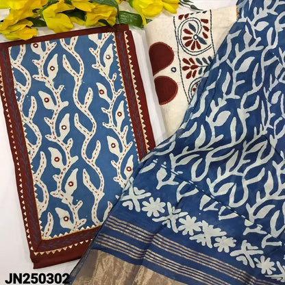 Maroon pure satin cotton salwar material jn250302-Neidhal