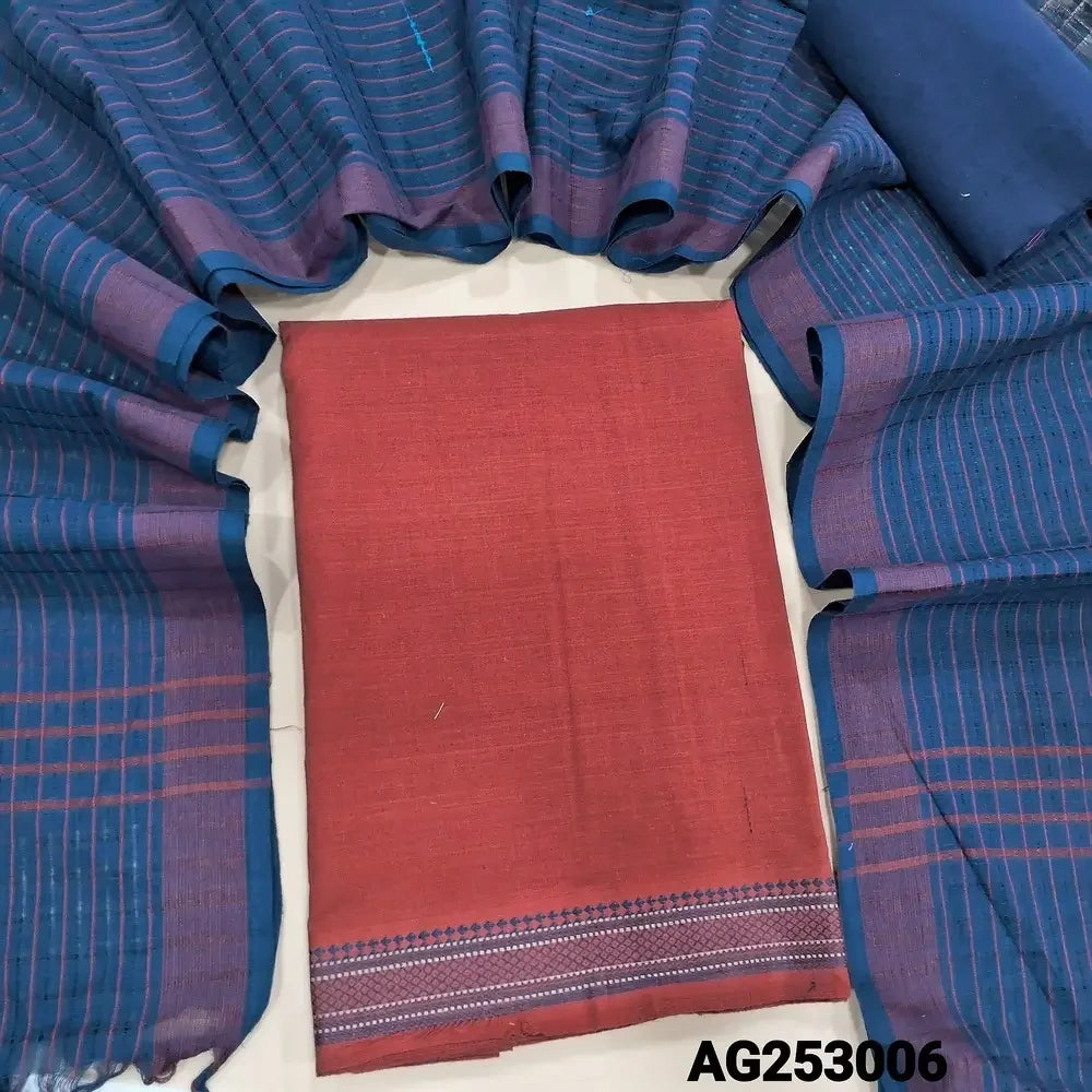 Maroon pure south handloom cotton salwar material ag253006 Neidhal