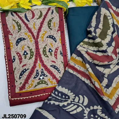 Maroon satin cotton salwar material jl250709-Neidhal