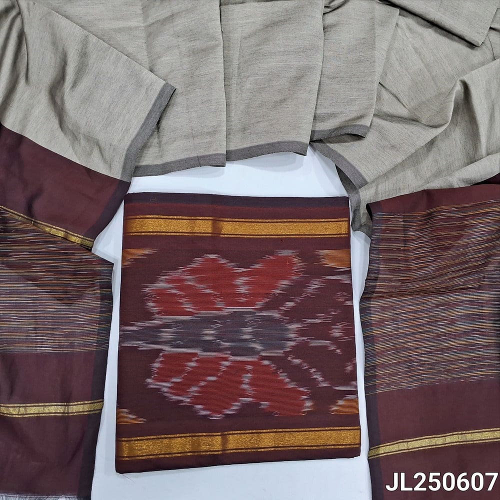 Maroon silk cotton salwar material jl250607-Neidhal