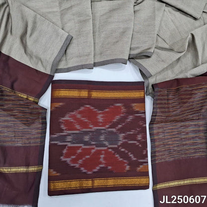 Maroon silk cotton salwar material jl250607-Neidhal