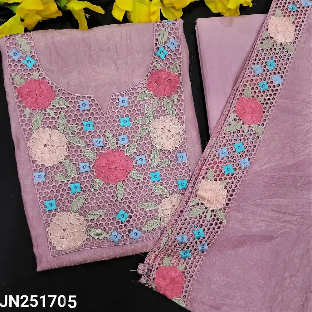 Mauve crinkled jimmy choo salwar material jn251705-Neidhal