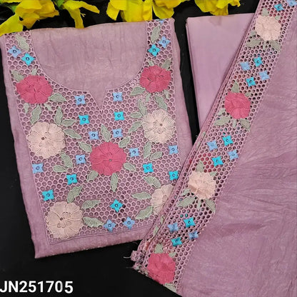 Mauve crinkled jimmy choo salwar material jn251705-Neidhal