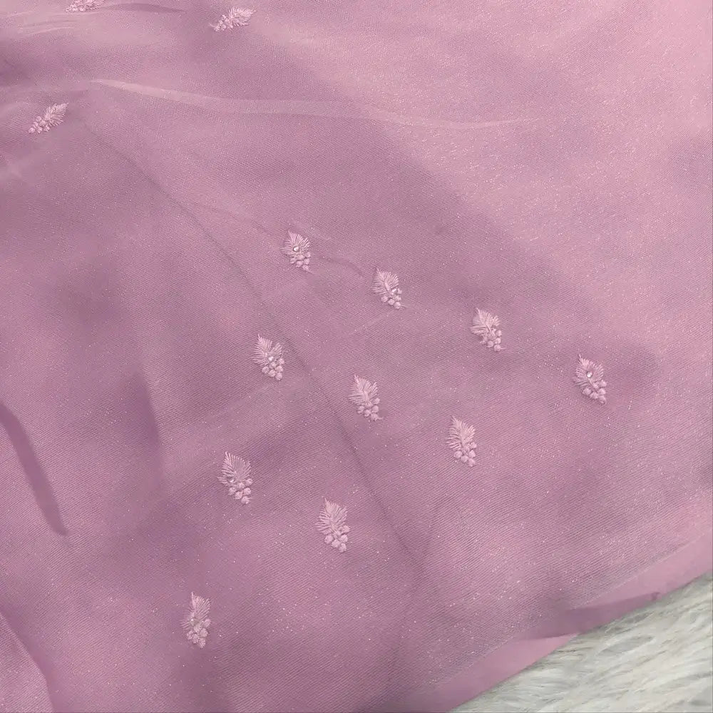 Mauve embroidered shimmer chiffon saree ns188-Neidhal