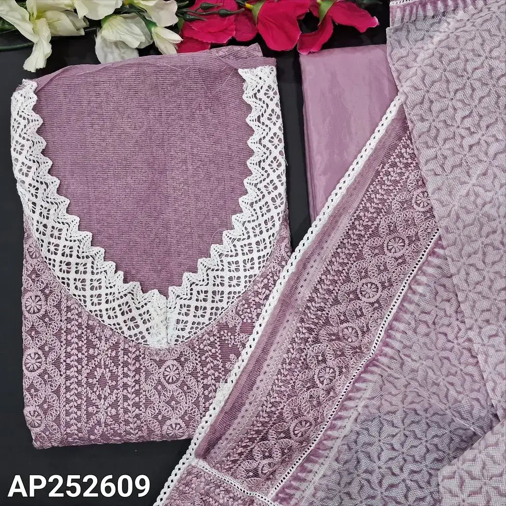 Mauve self embroidered fancy super net salwar material ap252609-Neidhal