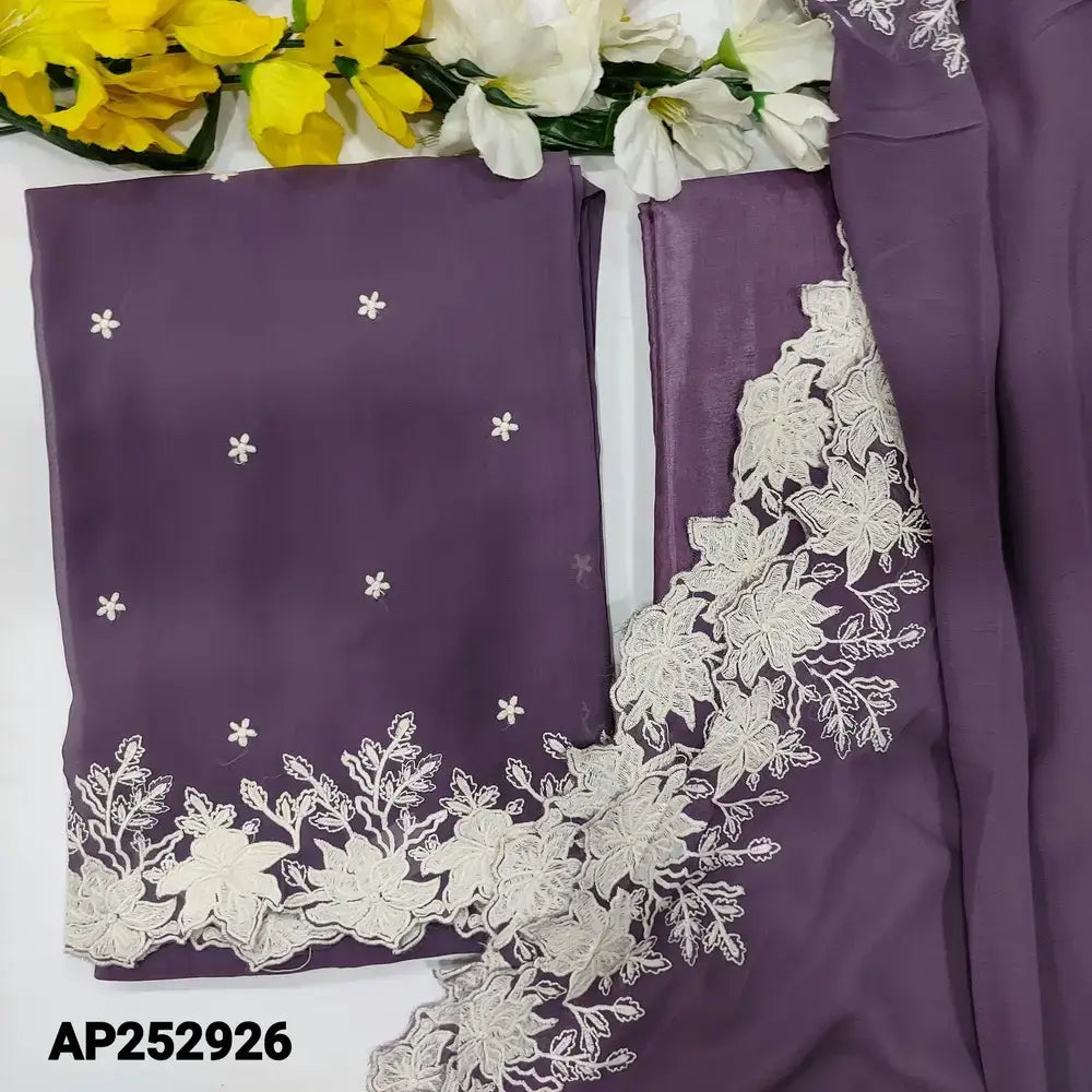Mauve semi georgette salwar material ap252926-Neidhal