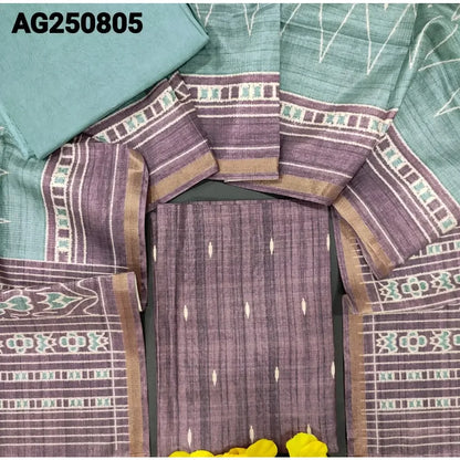 Mauve semi tussar salwar material ag250805-Neidhal
