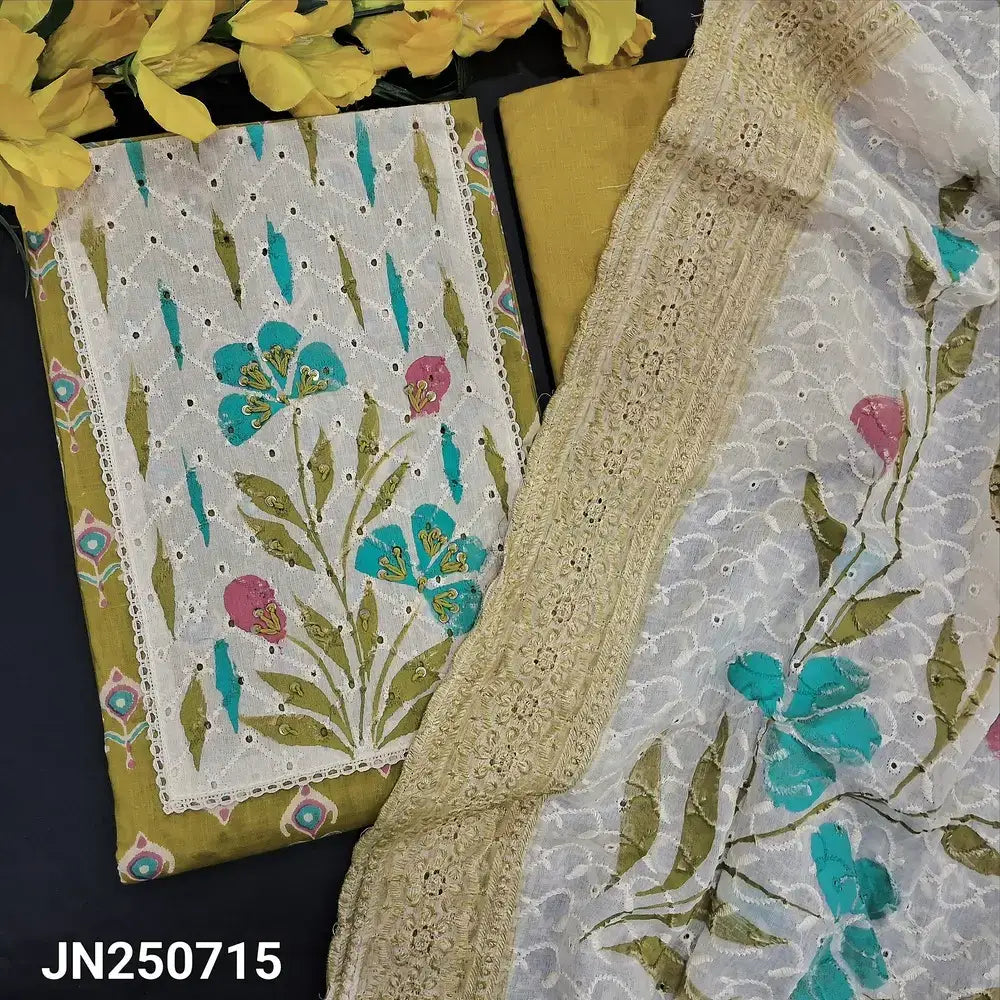 Mehandhi green printed soft cotton salwar material jn250715-Neidhal