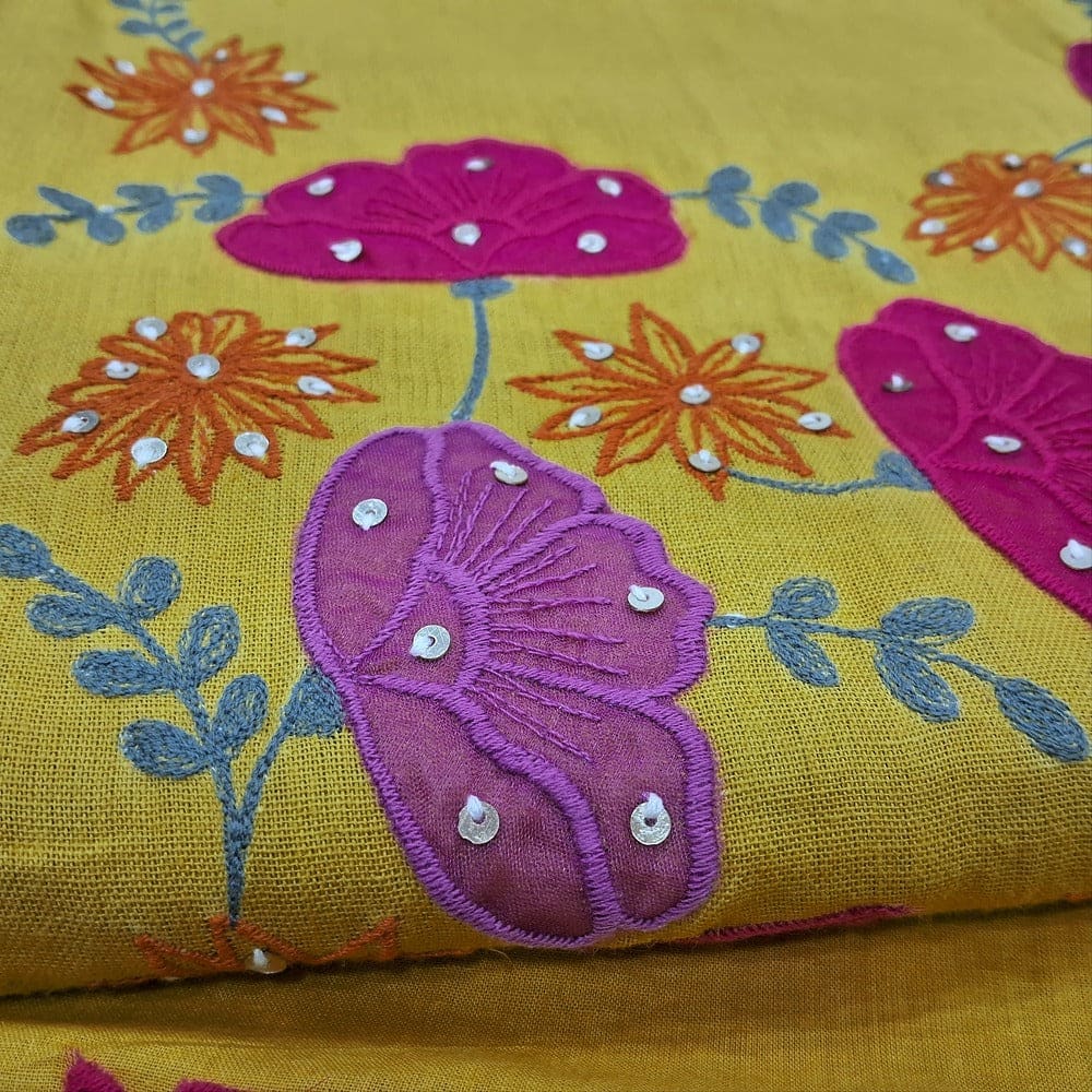 Mehandhi yellow cotton salwar material my252501-Neidhal