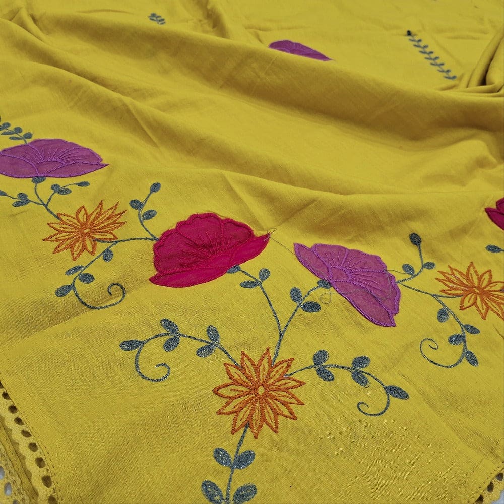 Mehandhi yellow cotton salwar material my252501-Neidhal