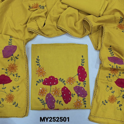Mehandhi yellow cotton salwar material my252501-Neidhal