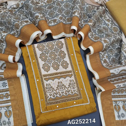 Mehandhi yellow jam cotton salwar material ag252214 Neidhal