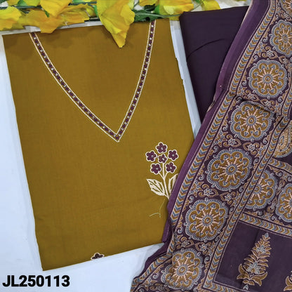 Mehandhi yellow premium cotton salwar material jl250113-Neidhal