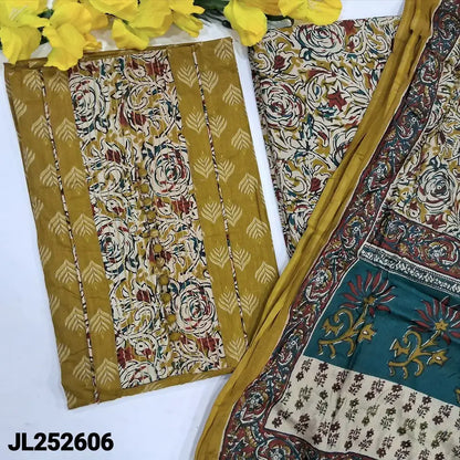 Mehandhi yellow printed soft cotton salwar material jl252606-Neidhal