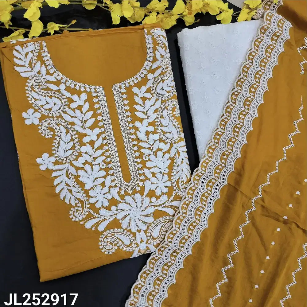 Mehandhi yellow pure cotton salwar material jl252917-Neidhal