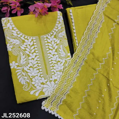 Mehandhi yellow soft cotton salwar material jl252608-Neidhal