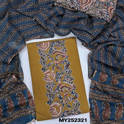 Mehandhi yellow soft cotton salwar material my252321-Neidhal