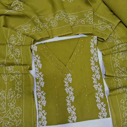 Mehandi Green mul cotton salwar material SP252314-Neidhal