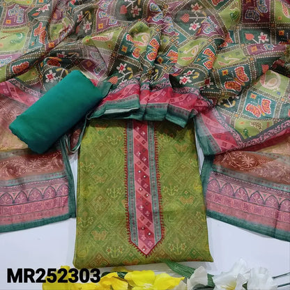 Mossy green digital patola printed silk cotton salwar material mr252303-Neidhal
